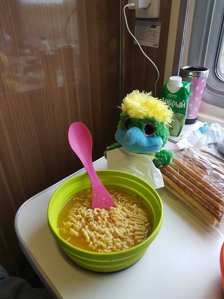 Today’s lunch! Noodles! Today’s lunch! Noodles!