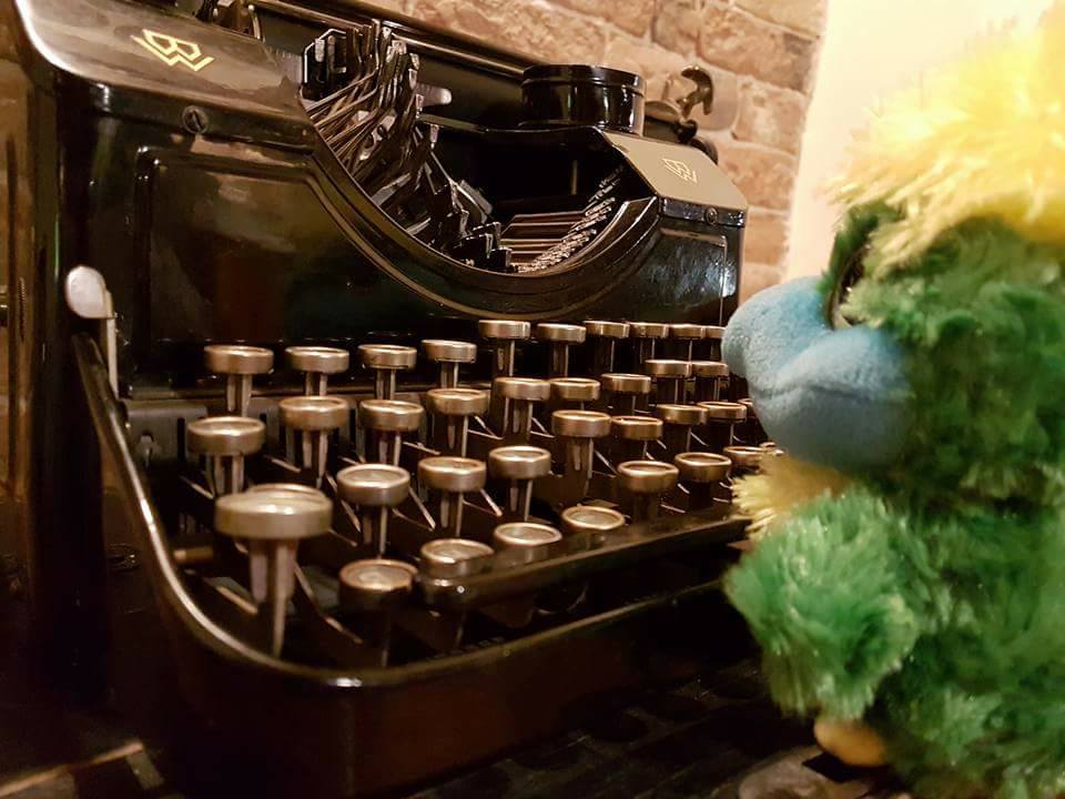 All the train traveling makes Eddie feel more creative than ever, he’s decided to start a travel blog using an old fashioned type writer! All the train traveling makes Eddie feel more creative than ever, he’s decided to start a travel blog using an old fashioned type writer!