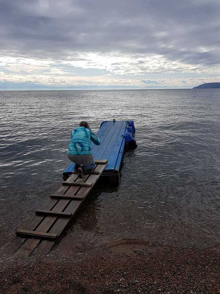 Let us be honest: It takes a lot of hard work to document Eddie on his epic journey. Here he’s posing in front of Lake Baikal. Let us be honest: It takes a lot of hard work to document Eddie on his epic journey. Here he’s posing in front of Lake Baikal.