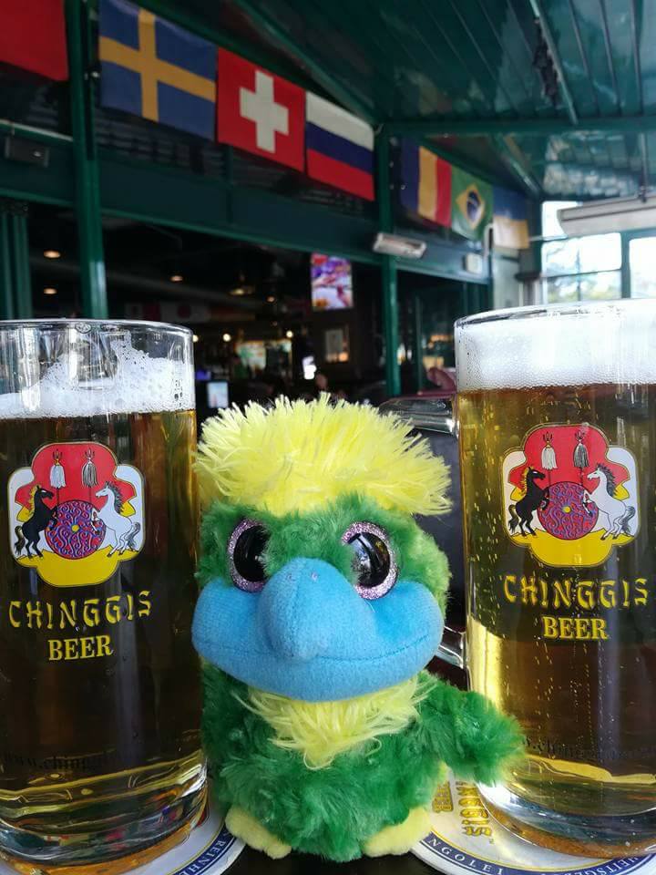 Eddie arrived safe and sound in Mongolia’s capital city Ulan Bator! After checking out Sukhbaatar Square he knew he needed a Chinggis Beer ✌ Eddie arrived safe and sound in Mongolia’s capital city Ulan Bator! After checking out Sukhbaatar Square he knew he needed a Chinggis Beer ✌