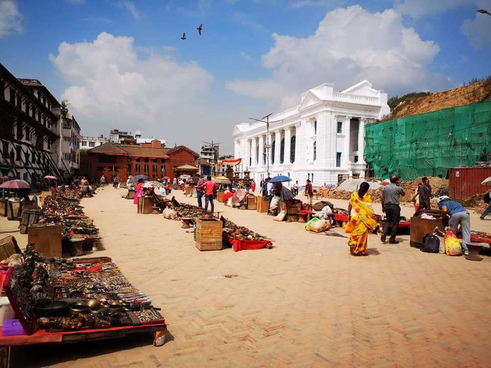 Durbar Square market in Kathmandu. Things are slowly getting back to normal after the earthquake in 2015. Durbar Square market in Kathmandu. Things are slowly getting back to normal after the earthquake in 2015.