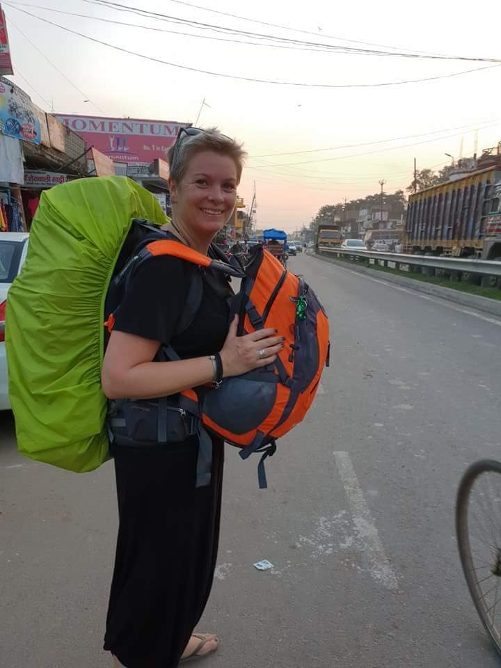 Walking from Nepal into India by foot! 👏😎 Jippiijeeee!! From the first step on Indian soil there is no doubt where we have arrived, it’s an instant shock to the senses. (Could my caretaker look any happier?? Don’t think so!) Walking from Nepal into India by foot! 👏😎 Jippiijeeee!! From the first step on Indian soil there is no doubt where we have arrived, it’s an instant shock to the senses. (Could my caretaker look any happier?? Don’t think so!)