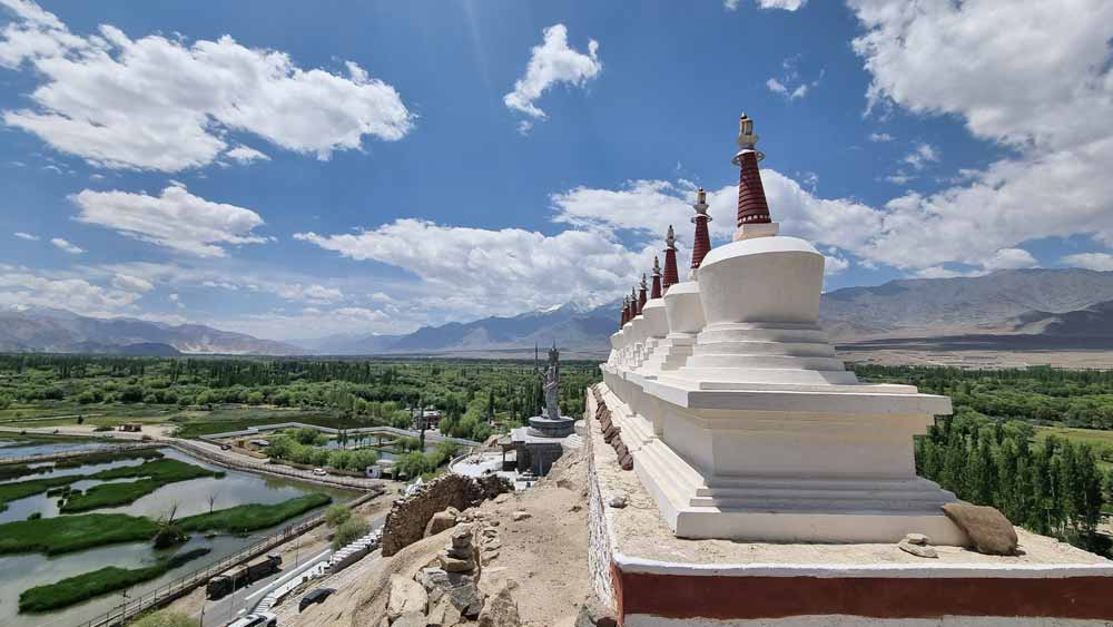 View of Shey Village from Shey Monastery. View of Shey Village from Shey Monastery.