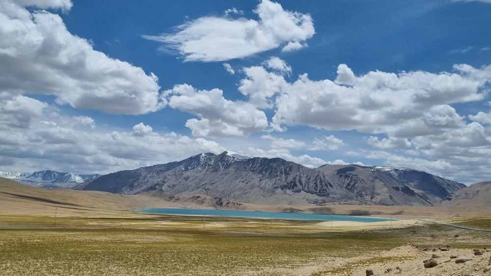 Beautiful Kyagar Tso, a saline water lake in Ladakh at an elevation of 4 705 m above sea level. Beautiful Kyagar Tso, a saline water lake in Ladakh at an elevation of 4 705 m above sea level.