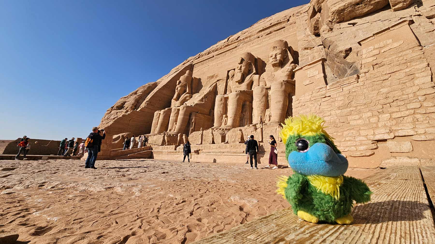 Eddie in front of Abu Simbel Temple.